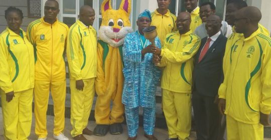 Obasanjo Unveils The NMA Games Mascot