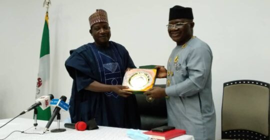 NMA PRESIDENT PAYS COURTESY CALL TO GOVERNOR  OF PLATEAU STATE.